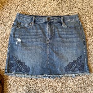 Jean mini skirt